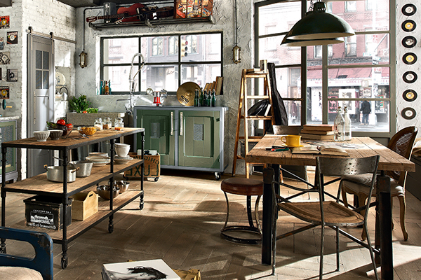 Cucina in stile industriale, come illuminarla